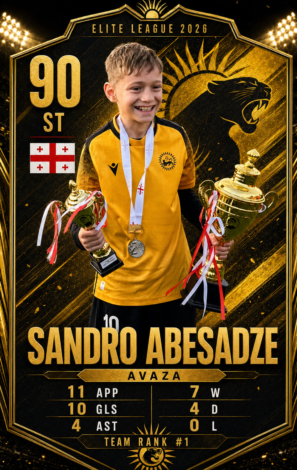 Sandro Abesadze Elite League 2026 player card