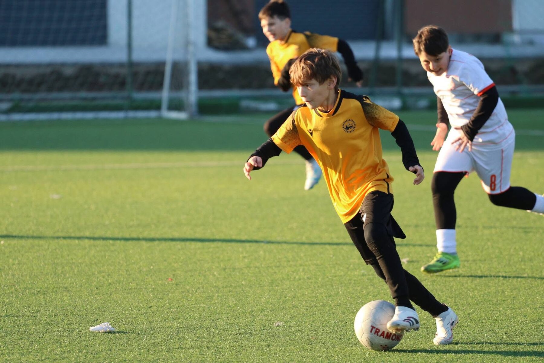Sandro Abesadze carrying the ball forward for Avaza during a match