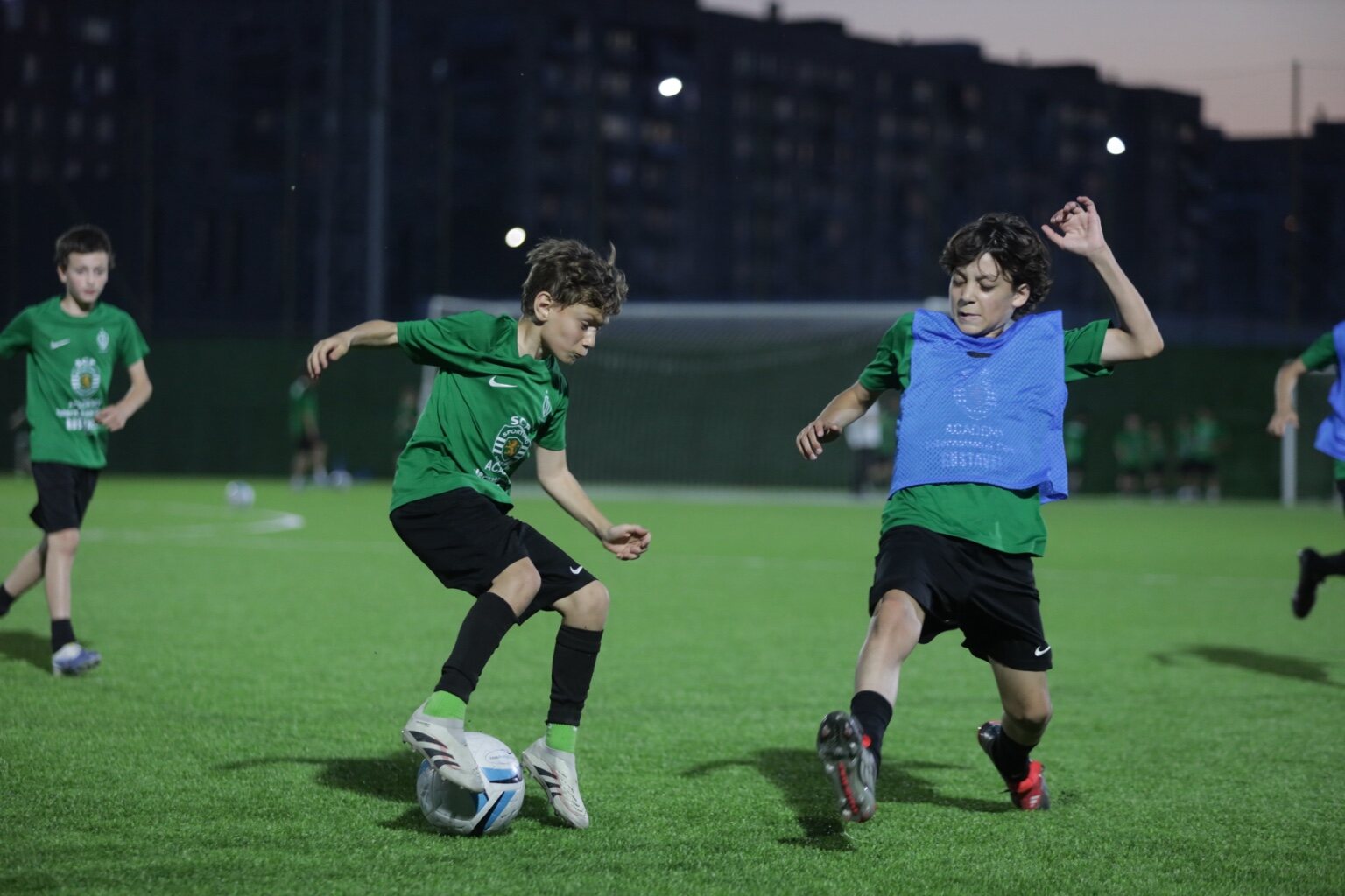 Sandro Abesadze protecting the ball from a defender