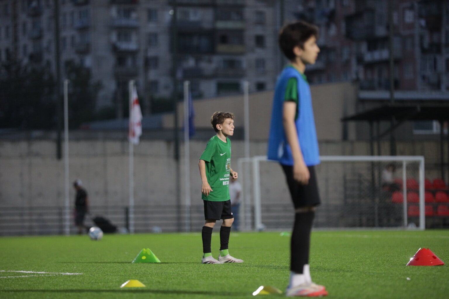 Sandro Abesadze ready for a drill at Sporting ITC Georgia